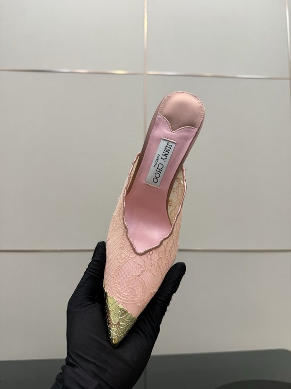 지미추 레이스 메탈 토 하이힐 샌들 001-183677