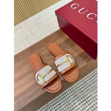 구찌 더블 G 체인 버클 소가죽 플립플롭 샌들 001-183717
