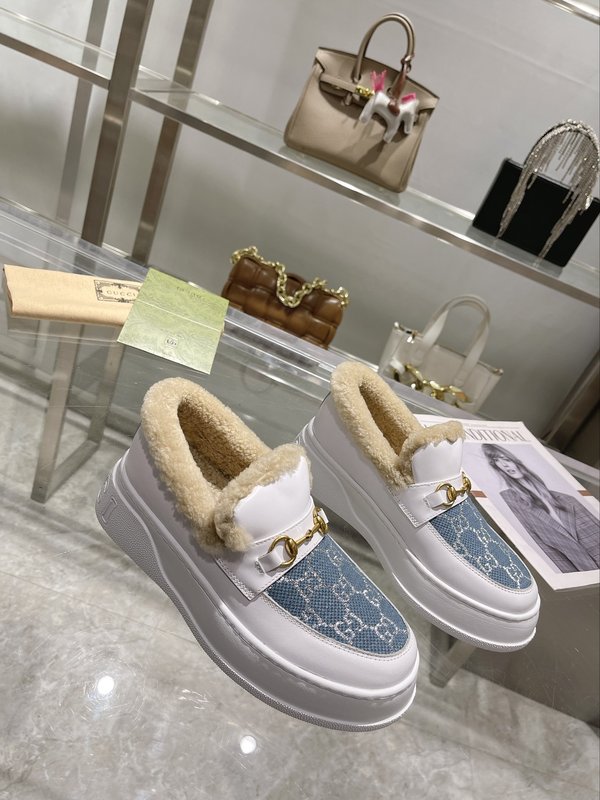 구찌 울 블렌드 말衔扣 로퍼 스노우 부츠 001-183784