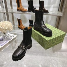 구찌 패션 라운드 토 여성 부츠 001-183817