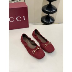 구찌 여성용 스퀘어 토 플랫 발레 슈즈 001-183845
