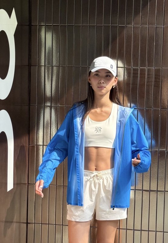 로에베 콜라보 한정판 가짜 투피스 요가 반바지 001-183879