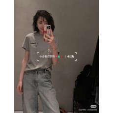 로에베 자수 라운드넥 반팔 티셔츠 001-183882