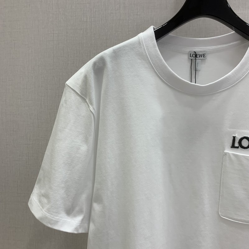 Loew 레터 포켓 반팔 티셔츠 001-183891