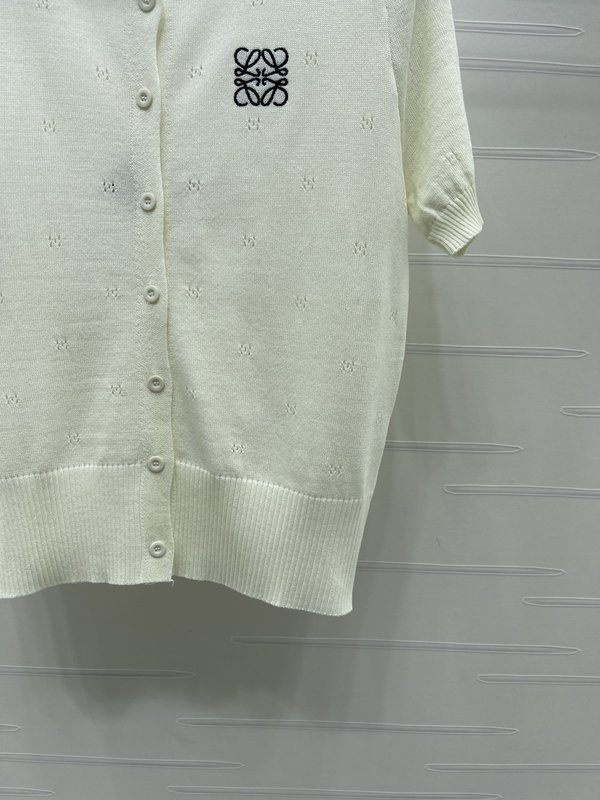 로에베 칼라 니트 반팔 티셔츠 001-183924