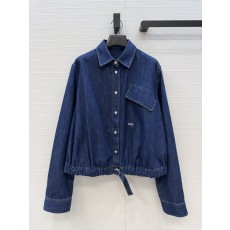 Loew 빈티지 데님 셔츠 칼라 자켓 001-183934