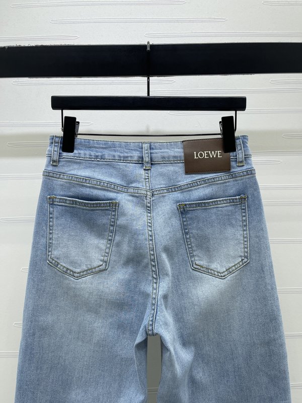 로에베 자수 포켓 스트레이트 데님 팬츠 001-183950