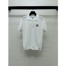 로에베 칼라 니트 반팔 티셔츠 001-183962