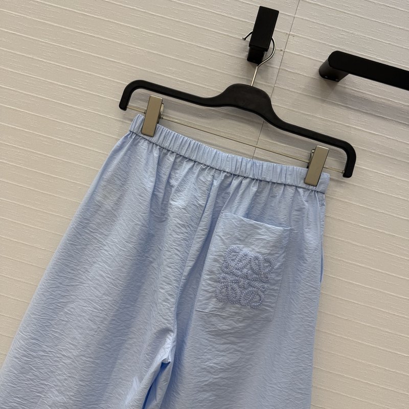 로에베 로고 패치 자수 캐주얼 팬츠 001-183968