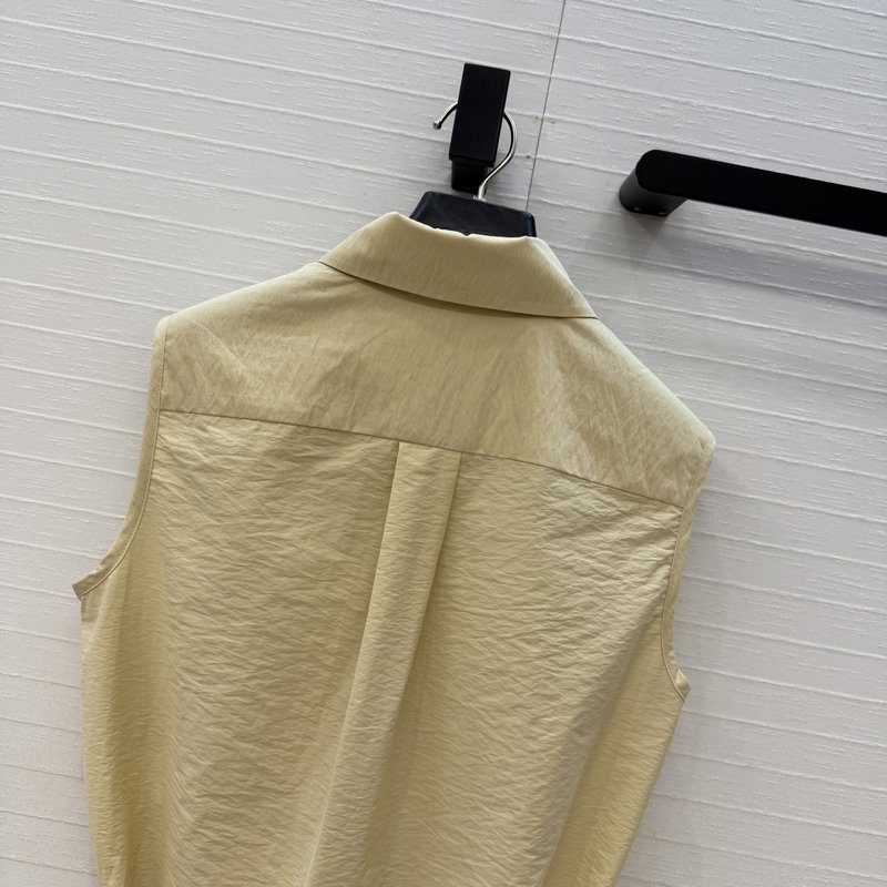 로에베 자수 민소매 셔츠 불규칙한 헴 001-183972