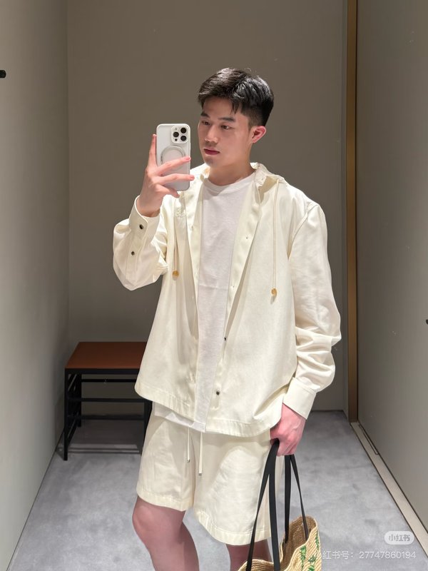 로에베 썸머 한정판 루즈핏 리넨 셔츠 001-183977