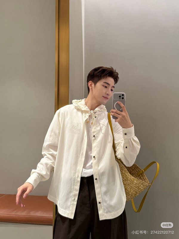 로에베 썸머 한정판 루즈핏 리넨 셔츠 001-183977