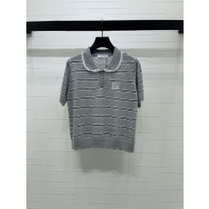 로에웨 칼라 스트라이프 니트 반팔 001-183979