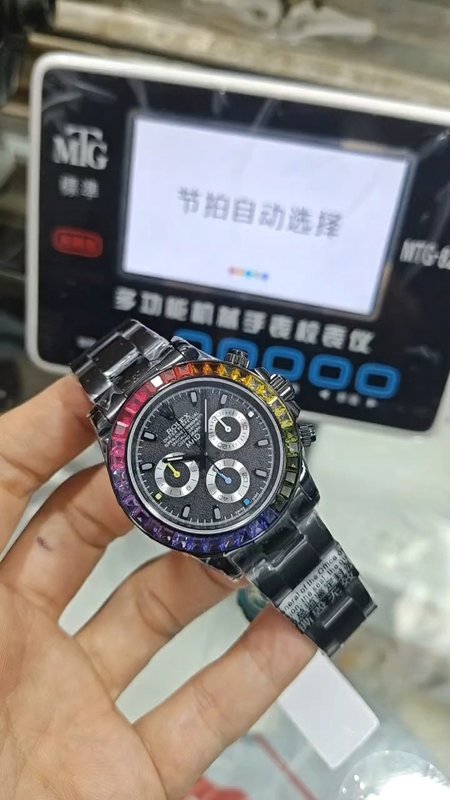 롤렉스 개조 블랙 레인보우 데이토나 시계 001-184195