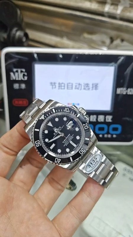 롤렉스 서브마리너 블랙 클래식 남성 기계식 시계 001-184196