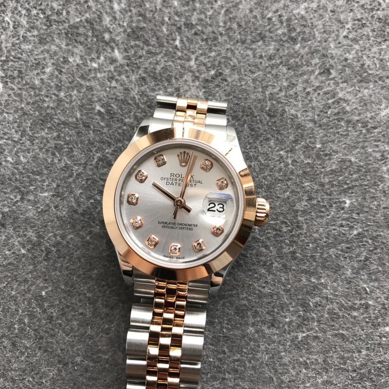 롤렉스 데이트저스트 시리즈 여성용 기계식 시계 001-185100