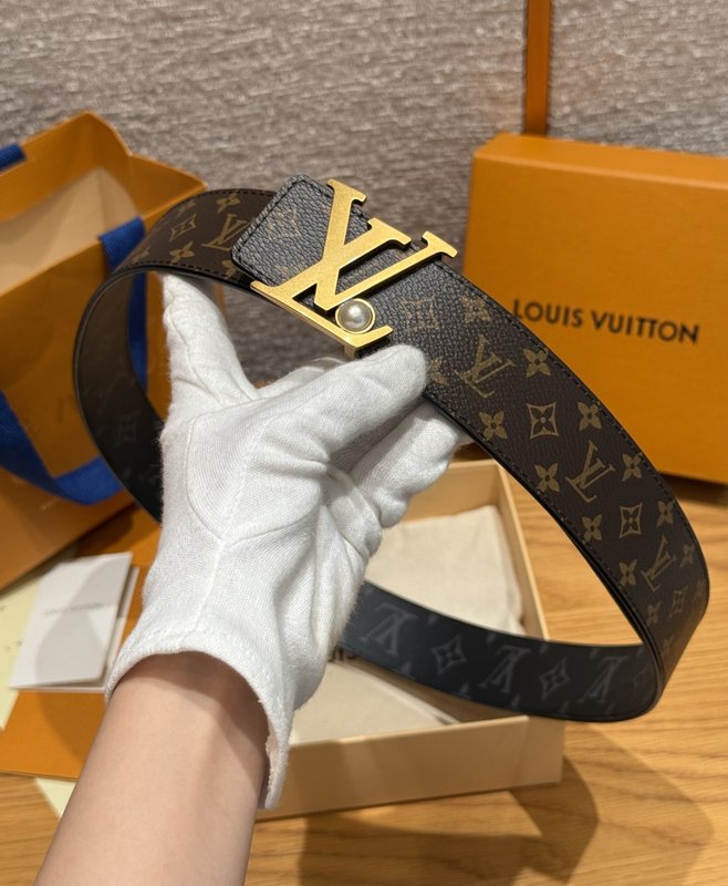 LV 이니셜 펄 양면 벨트 001-185269