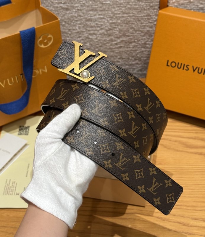 LV 이니셜 펄 양면 벨트 001-185269