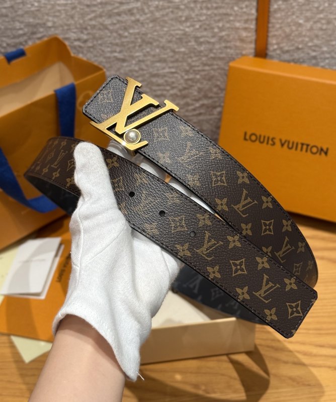 LV 이니셜 펄 양면 벨트 001-185269