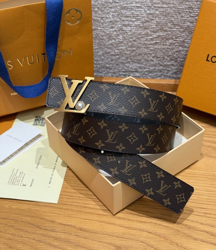 LV 이니셜 펄 양면 벨트 001-185269