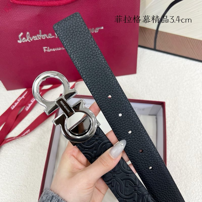 페라가모 이탈리아 양면 소가죽 벨트 001-185297