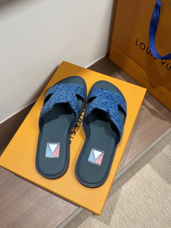 LV 남성 오스트리치 엠보슬리퍼 001-185371
