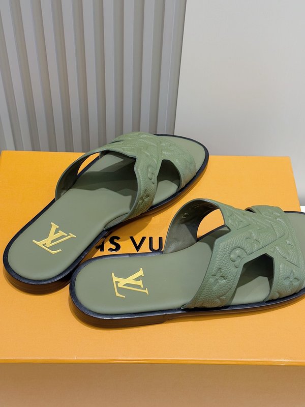 LV 오아시스 데님 가죽 샌들 남성용 001-185451