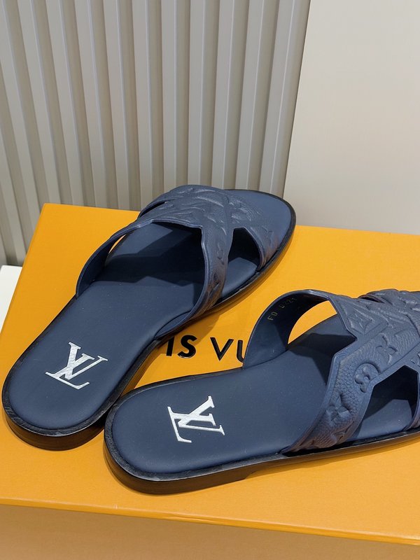 LV 오아시스 데님 가죽 샌들 남성용 001-185453
