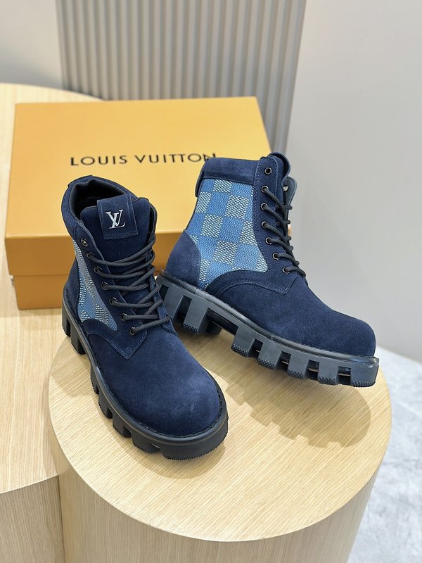 LV 체커 남성 스웨이드 부츠 001-185514