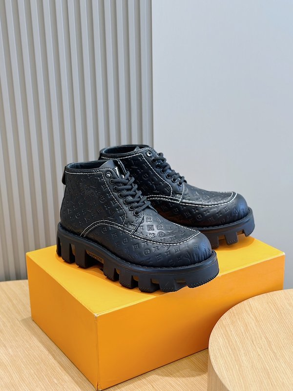 LV 체커 남성 클 부츠 001-185520