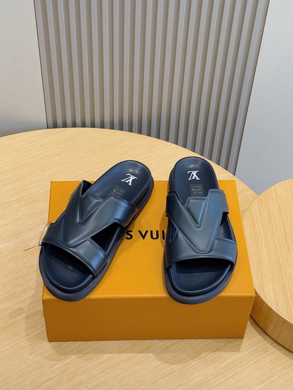 LV 오아시스 스웨이드 가죽 샌들 남성용 001-185620