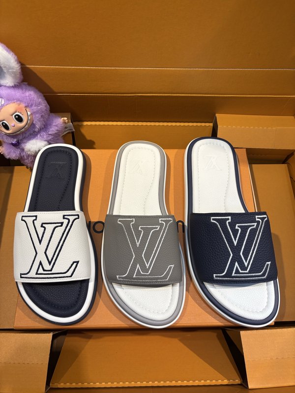 LV 오아시스 남성 자수 프린트 슬리퍼 001-185625