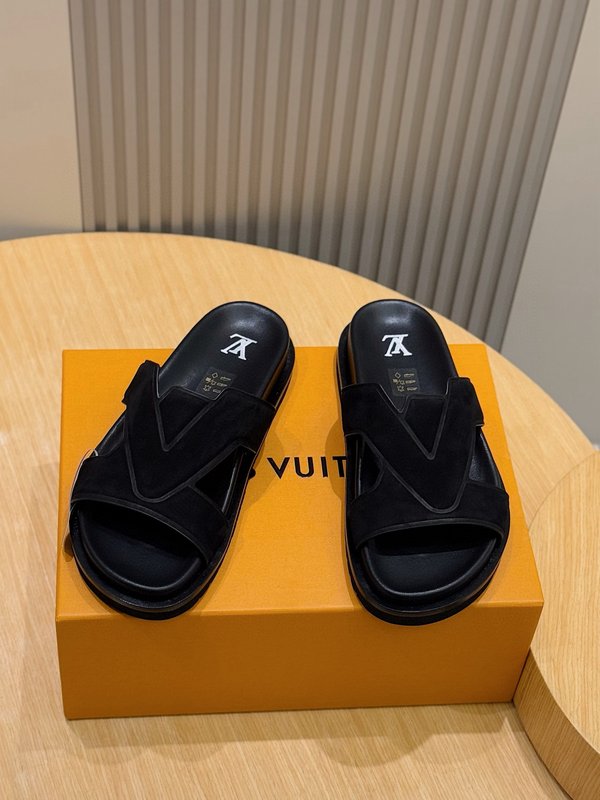 LV 오아시스 스웨이드 가죽 샌들 남성용 001-185654