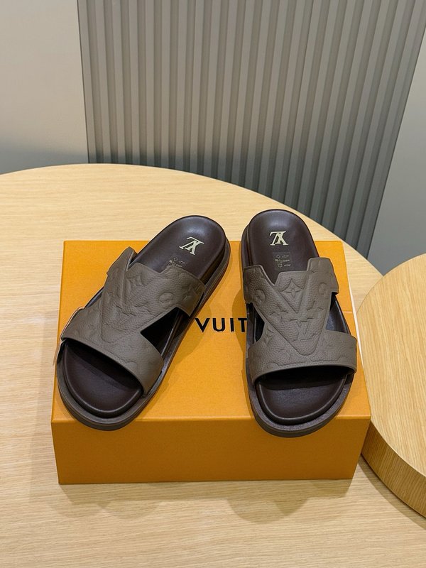 LV 오아시스 스웨드 슬라이드 001-185658