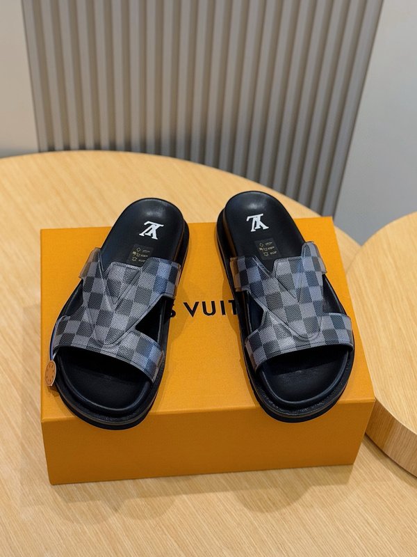 LV 오아시스 스웨이드 가죽 샌들 남성용 001-185671