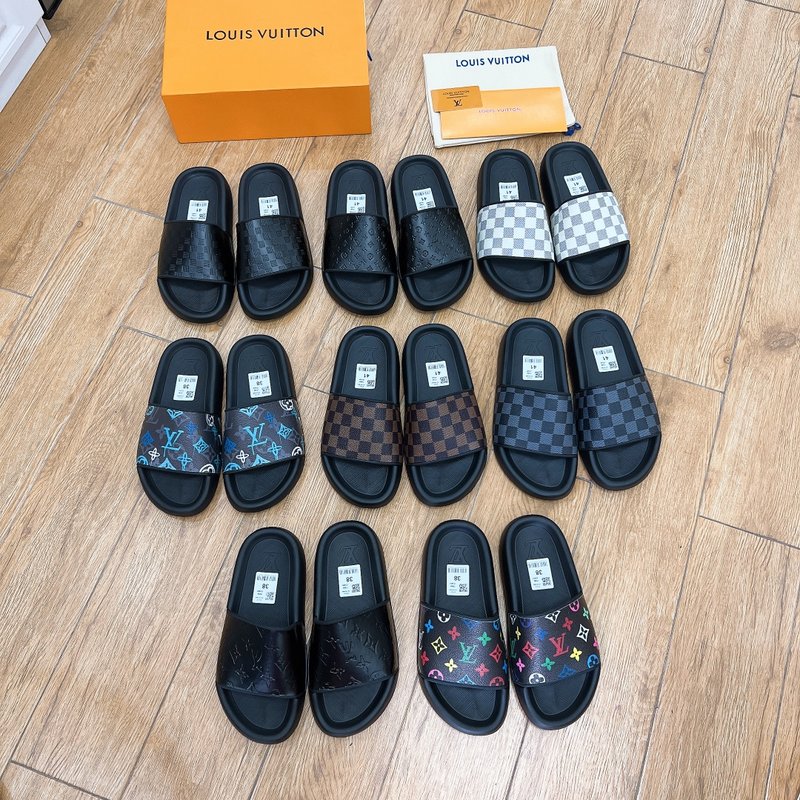 루이비통 모노그램 엠보싱 러버 슬라이드 001-185783
