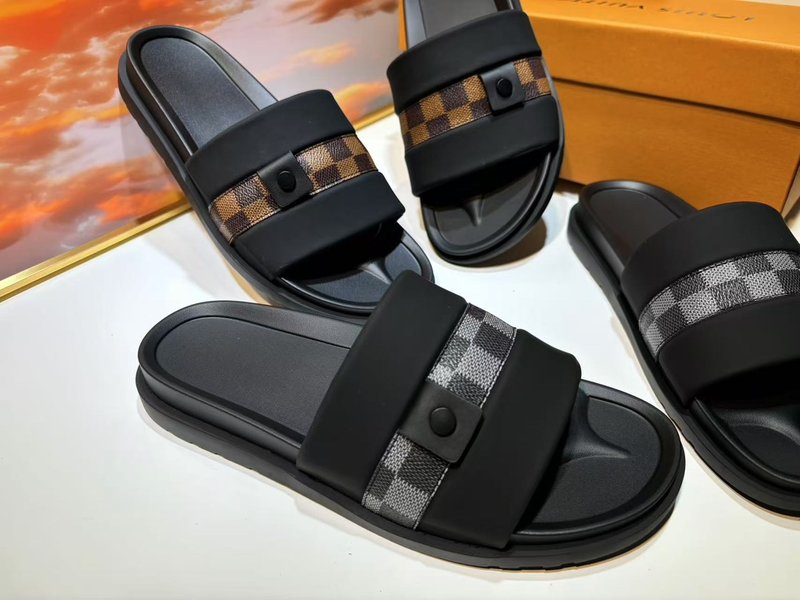 LV 뉴체크 패턴 버클 슬리퍼 001-185794