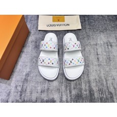 루이비통 남성 화이트 캐주얼 슬라이드 001-185805