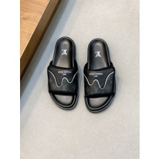 루이비통 블랙 빵 슬라이드 매직테이프 001-185836