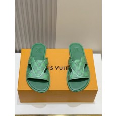 LV 오아시스 데님 가죽 샌들 001-185840