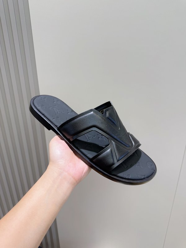 LV 오아시스 데님 가죽 샌들 001-185852