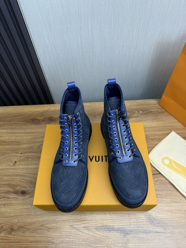 LV 가을 겨울 소가죽 남성 앵클 부츠 001-185860
