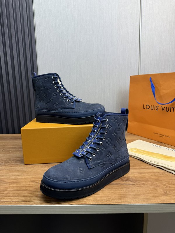 LV 가을 겨울 소가죽 남성 앵클 부츠 001-185860