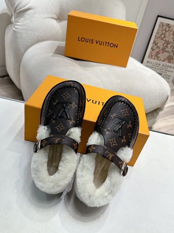 LV 루이비통秋冬 퍼 슬리퍼 001-185874