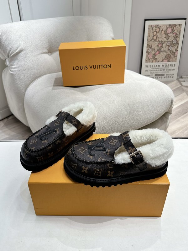 LV 루이비통秋冬 퍼 슬리퍼 001-185874