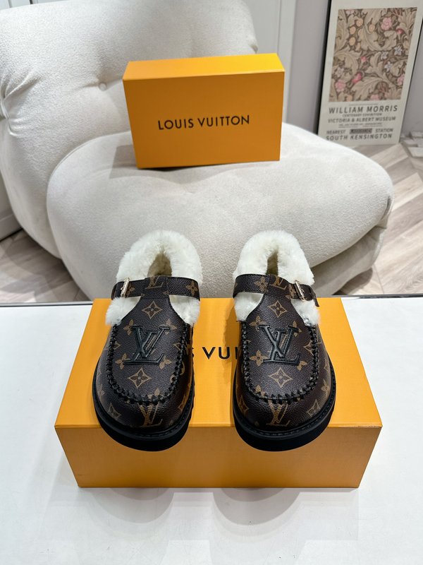 LV 루이비통秋冬 퍼 슬리퍼 001-185874