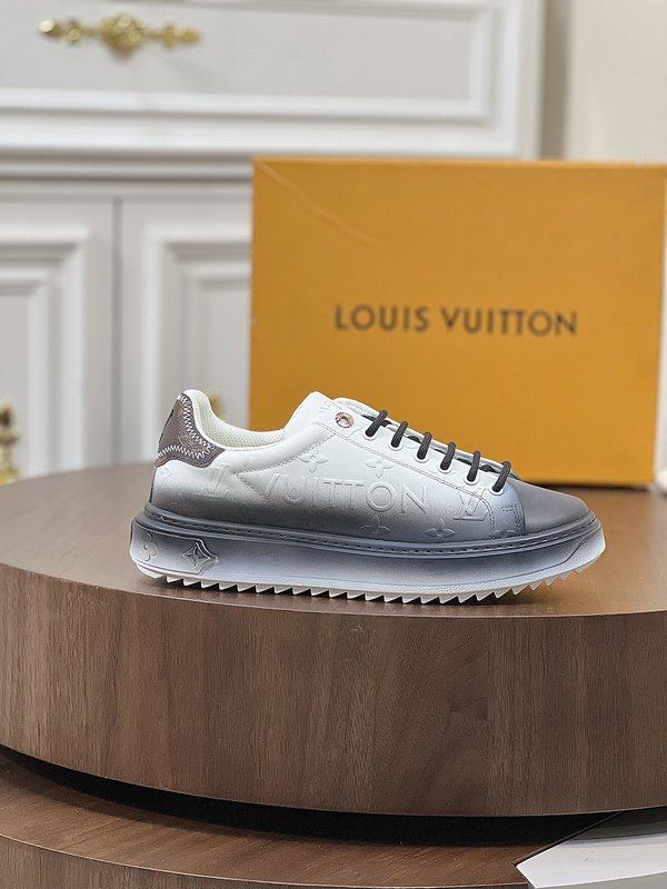 LV 남성 실버 스포츠 캐주얼 슈즈 001-185905
