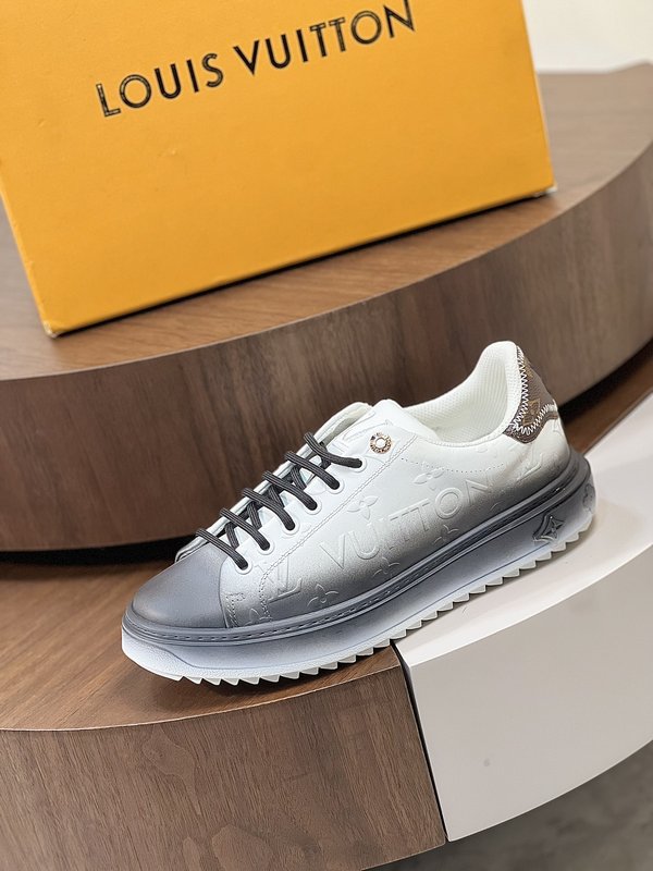 LV 남성 실버 스포츠 캐주얼 슈즈 001-185905