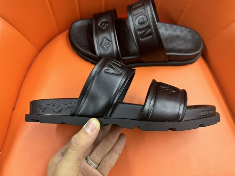 LV 신상 남성용 블랙 캐주얼 슬리퍼 001-185913