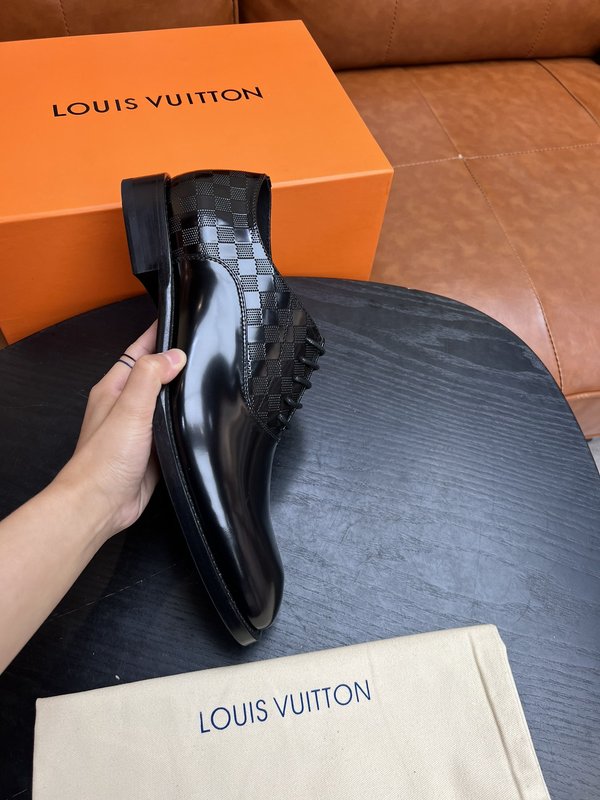 LV P700 남성 블랙 송아지 가죽 로퍼 001-185942